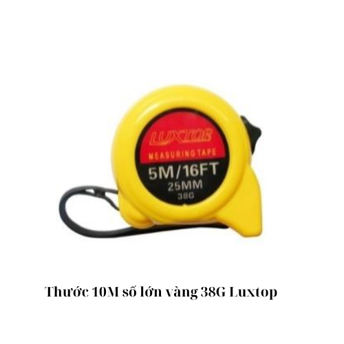 Thước 10M số lớn vàng 38G Luxtop