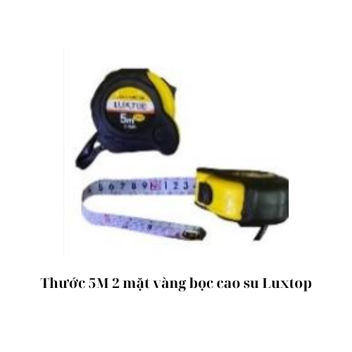 Thước 5M 2 mặt vàng bọc cao su  Luxtop