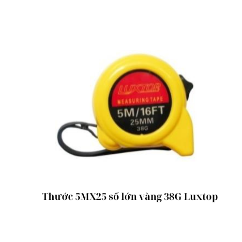 Thước 5MX25 số lớn vàng 38G Luxtop