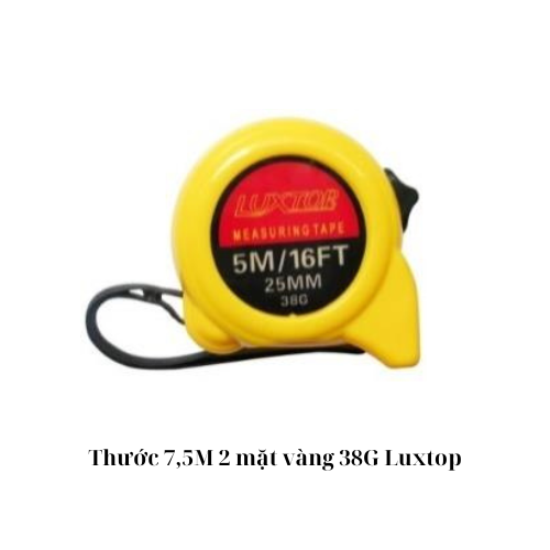 Thước 7,5M 2 mặt vàng 38G Luxtop