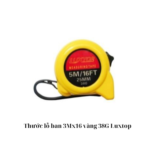 Thước lỗ ban 3Mx16 vàng 38G Luxtop