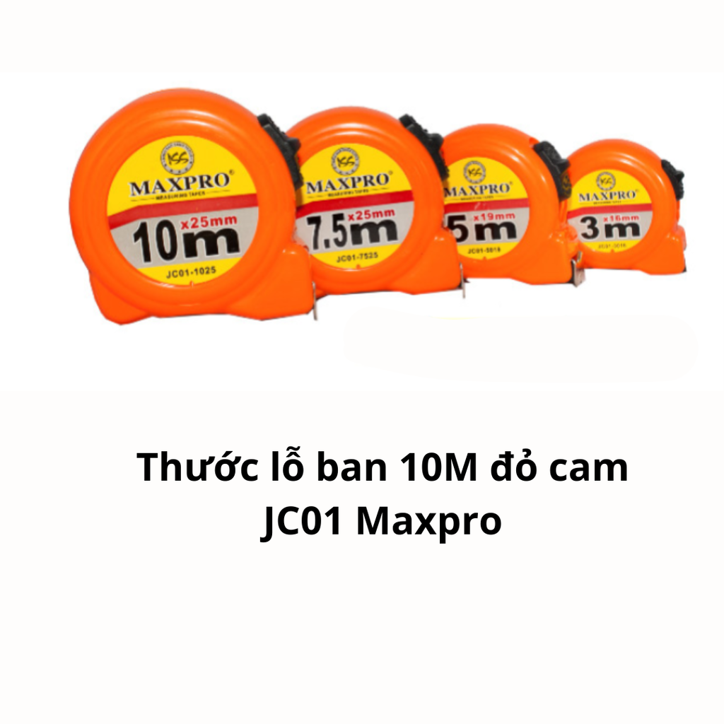 Thước lỗ ban 10M đỏ cam JC01 Maxpro