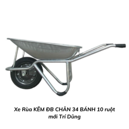 [TDXRKB8LC34] Xe Rùa KẼM ĐB CHÂN 34 BÁNH 10 ruột mới Trí Dũng