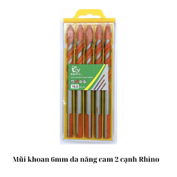 [NKMKBT6DNC] Mũi khoan 6mm đa năng cam 2 cạnh Rhino