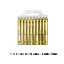 [MK8LV4CNRN] Mũi khoan 8mm vàng 4 cạnh  Rhino