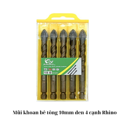 [NKMKBT10L4CRN] Mũi khoan bê tông 10mm đen 4 cạnh Rhino