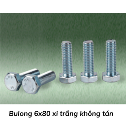 [BL680KT] Bulong 6x80 xi trắng không tán