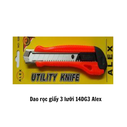 [ALDRG3L] Dao rọc giấy 3 lưỡi 14DG3 Alex