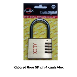 [ALKST5S4C] Khóa số thau 5P xịn 4 cạnh Alex