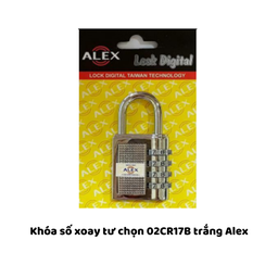 [ALKSXTCALCR17BT] Khóa số xoay tư chọn 02CR17B trắng Alex