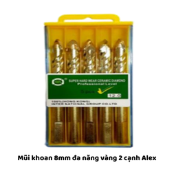 [ALMK8DNV] Mũi khoan 8mm đa năng vàng 2 cạnh Alex