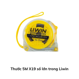 [T5TSLLW] Thước 5M X19 số lớn trong Liwin