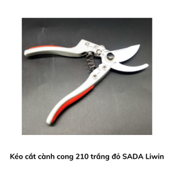 [LWKCC210SADA] Kéo cắt cành cong 210 trắng đỏ SADA Liwin