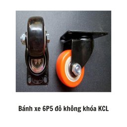 [KCLBX65ĐKK] Bánh xe 6P5 đỏ không khóa KCL