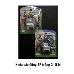 [KBD6T2LKCL] Khóa báo động 6P trắng 2 lõi bi