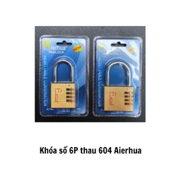 [KS604AHKCL] Khóa số 6P thau 604 Aierhua