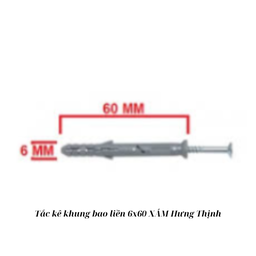 [TKKB660XHT] Tắc kê khung bao liền 6x60 XÁM Hưng Thịnh