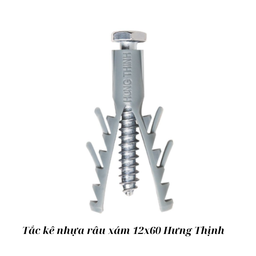 [TKNRX1260HT] Tắc kê nhựa râu xám 12x60 Hưng Thịnh