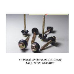 [SSVBG4CBRD100] Vít bắn gỗ 4P Chữ B RON ĐEN Song Long (1x1/2") 100C/BỊCH