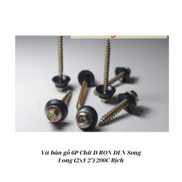 [SSVBG6CDRD200] Vít bắn gỗ 6P Chữ D RON ĐEN Song Long (2x1/2") 200C/Bịch