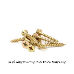 [SSVGV25RTCD] Vít gỗ vàng 2P5 răng thưa Chữ D Song Long