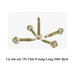 [SSVTS75D200] Vít tôn sắt 7P5 Chữ D Song Long 200C/Bịch