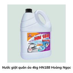 [HNNGQA4HN188] Nước giặt quân áo 4kg HN188 Hoàng Ngọc