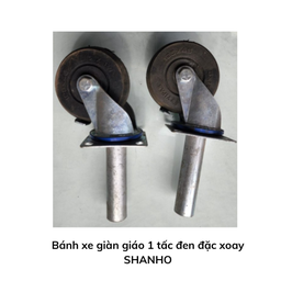 [HLBXGG1TX] Bánh xe giàn giáo 1 tấc đen đặc xoay SHANHO