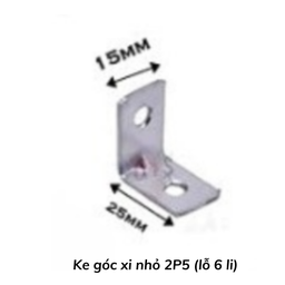 [KGXN2P5] Ke góc xi nhỏ 2P5 (lỗ 6 li)