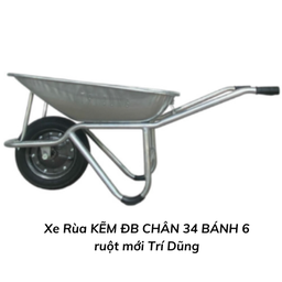 [TDXRKB6LC34B6] Xe Rùa KẼM ĐB CHÂN 34 BÁNH 6 ruột mới Trí Dũng