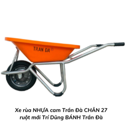 [XRNCTĐC27TDBTĐ] Xe rùa NHỰA cam Trần Đà CHÂN 27 ruột mới Trí Dũng BÁNH Trần Đà