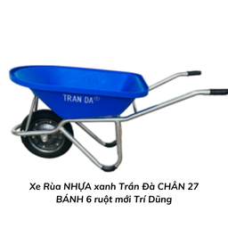 [TDXRNXTDC27B6] Xe Rùa NHỰA xanh Trần Đà CHÂN 27 BÁNH 6 ruột mới Trí Dũng