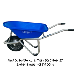 [TDXRNXTDC27B8] Xe Rùa NHỰA xanh Trần Đà CHÂN 27 BÁNH 8 ruột mới Trí Dũng