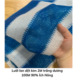 [LLDKTD2M90IN] Lưới lan dệt kim 2M trắng dương 100M 90% Ích Nông