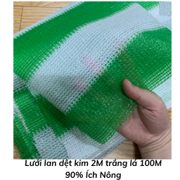 [LLDKTL2M90IN] Lưới lan dệt kim 2M trắng lá 100M 90% Ích Nông