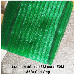 [LLDKX3M85CO] Lưới lan dệt kim 3M xanh 50M 85% Con Ong