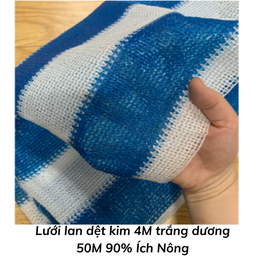 [LLDKTD4M90IN] Lưới lan dệt kim 4M trắng dương 50M 90% Ích Nông