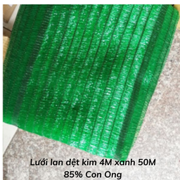 [LLDKX4M85CO] Lưới lan dệt kim 4M xanh 50M 85% Con Ong