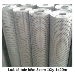 [LT3Z10] Lưới lỗ tole kẽm 3zem 10ly 1x20m