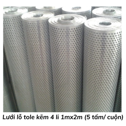 [LTLK4L1M2M] Lưới lỗ tole kẽm 4 li 1mx2m (5 tấm/ cuộn)