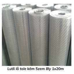 [LT5Z128] Lưới lỗ tole kẽm 5zem 8ly 1x20m