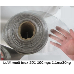 [LM201100M1M130] Lưới muỗi inox 201 100mục 1.1mx30kg