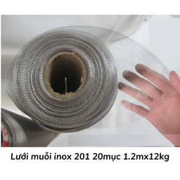 [LM20120M1M212] Lưới muỗi inox 201 20mục 1.2mx12kg