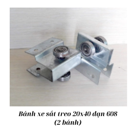 [BXST24D608] Bánh xe sắt treo 20x40 đạn 608 (2 bánh)