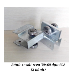 [BXST36D608] Bánh xe sắt treo 30x60 đạn 608 (2 bánh)