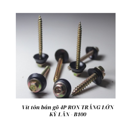 [KLVBG4RTL100] Vít tôn bắn gõ 4P RON TRẮNG LỚN  KỲ LÂN - B100