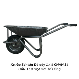 [TDXRSMD14C34B10RM] Xe rùa Sơn Mạ Đá  dày 1.4 li CHÂN 34 BÁNH 10 ruột mới Trí Dũng