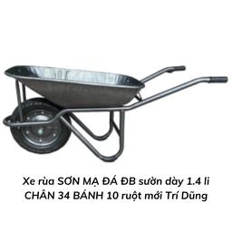 [TDXRSMĐBSD14C34B10] Xe rùa SƠN MẠ ĐÁ ĐB sườn dày 1.4 li CHÂN 34 BÁNH 10 ruột mới Trí Dũng