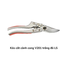 [LSKCCV101] Kéo cắt cành cong V201 trắng đỏ LS