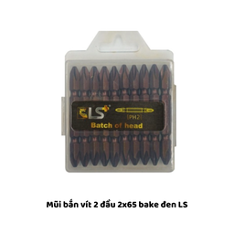 [LSMBV2DBK265D] Mũi bắn vít 2 đầu 2x65 bake đen LS